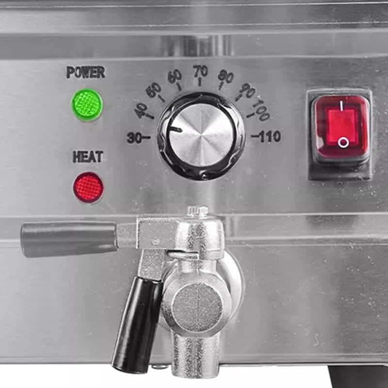 Commercial Tabletop 4 Baskets Noodle Cooker Electric 220V Pasta Boiler Cooking Machine With Drainage Faucet Stainless Steel