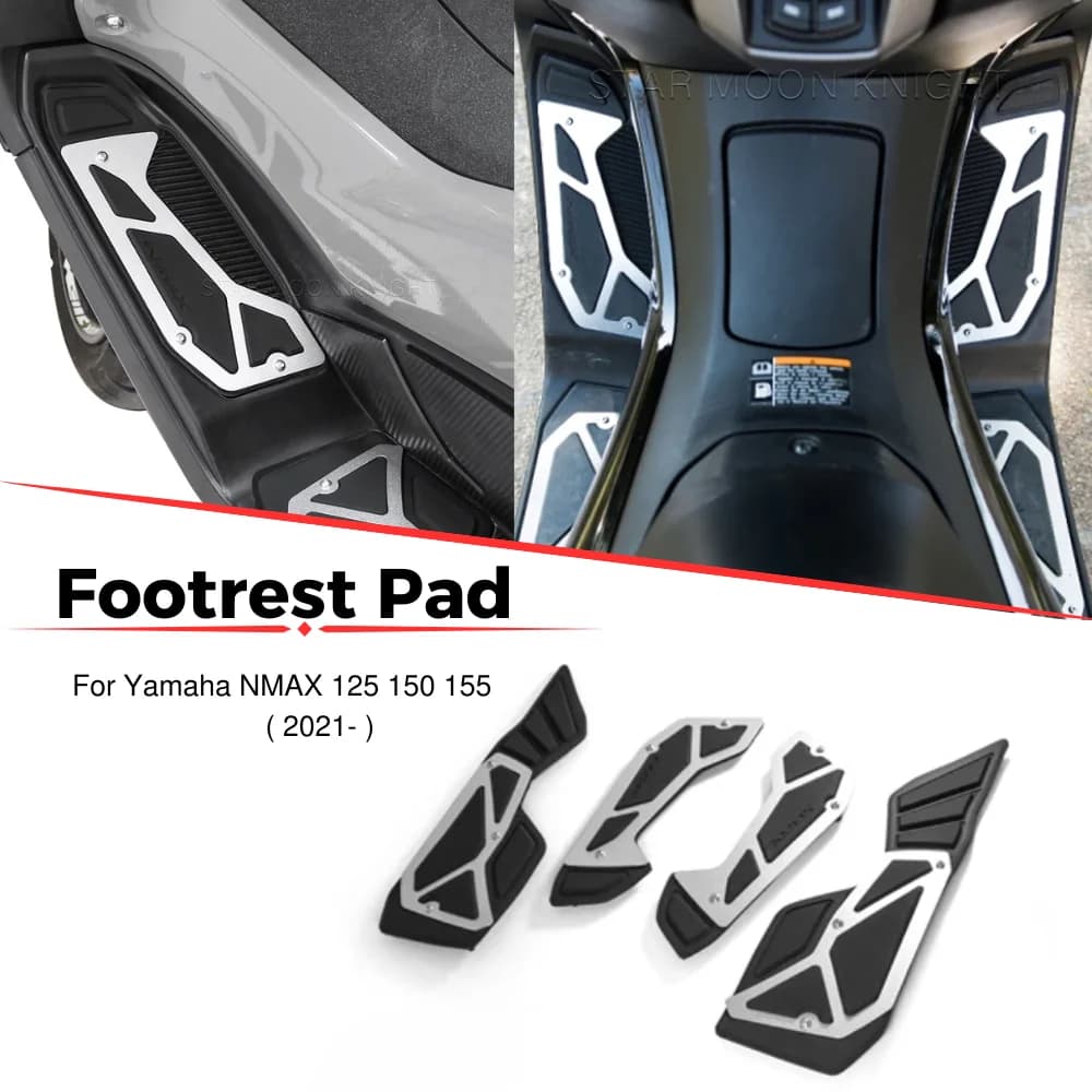 Poggiapiedi per Moto, Pedane Antiscivolo per Yamaha NMAX125 NMAX155 NMAX150 N MAX 125 155