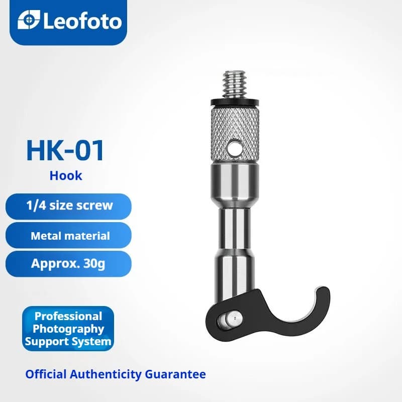 Folding hook for tripod without central column weighted metal Leofoto HK-01