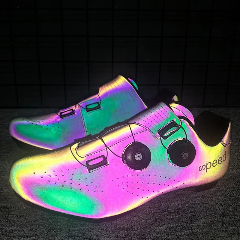 Professional Mountain Bike Cycling Shoes, MTB Flat Pedal SPD Shoes, Outdoor Self-Locking Large Size Racing Bicycle Sports Shoes,
