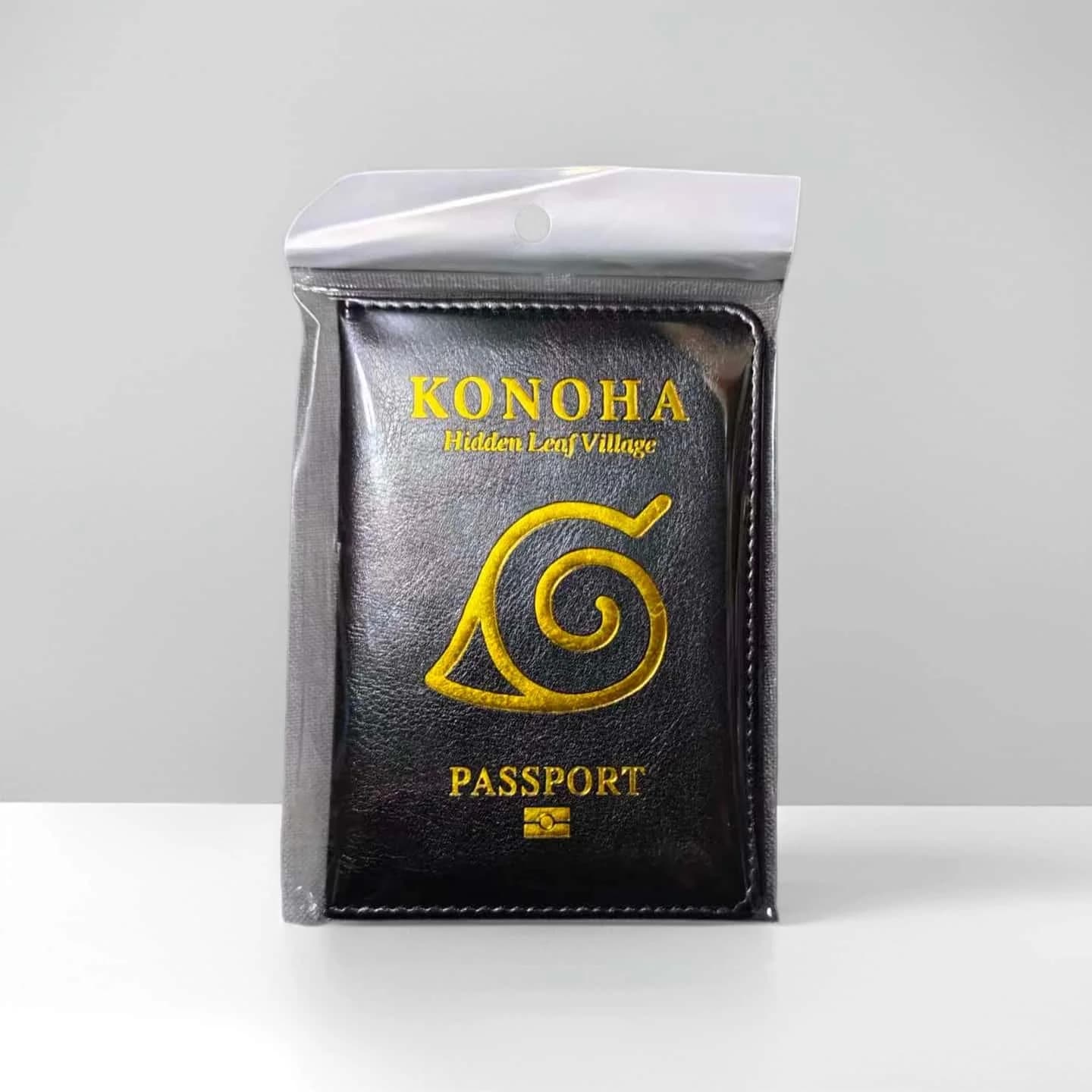 Porta Passaporto Anime Giapponese Naruto Konohagakure, Piccolo Regalo, Merchandise Anime
