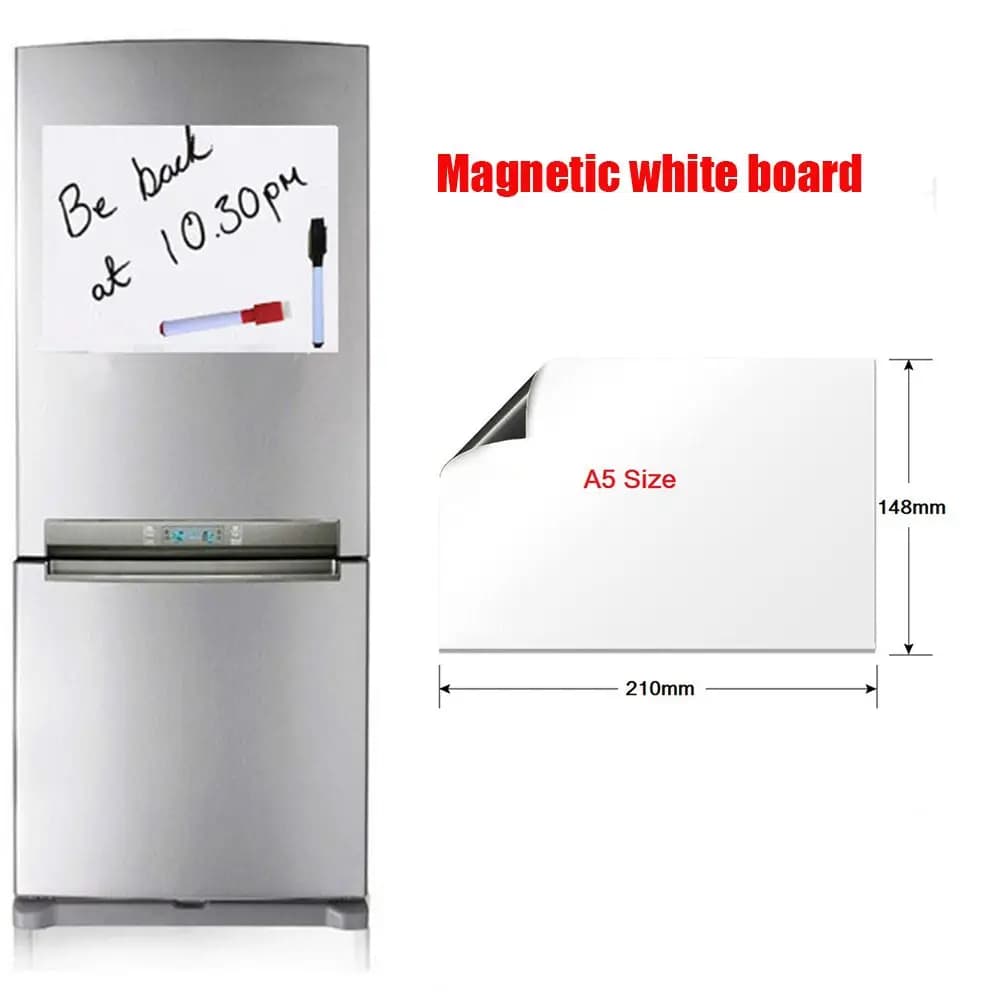 Supplies Office Kitchen Fridge Magnet Magnetic Whiteboard A5 Size Magnet Board