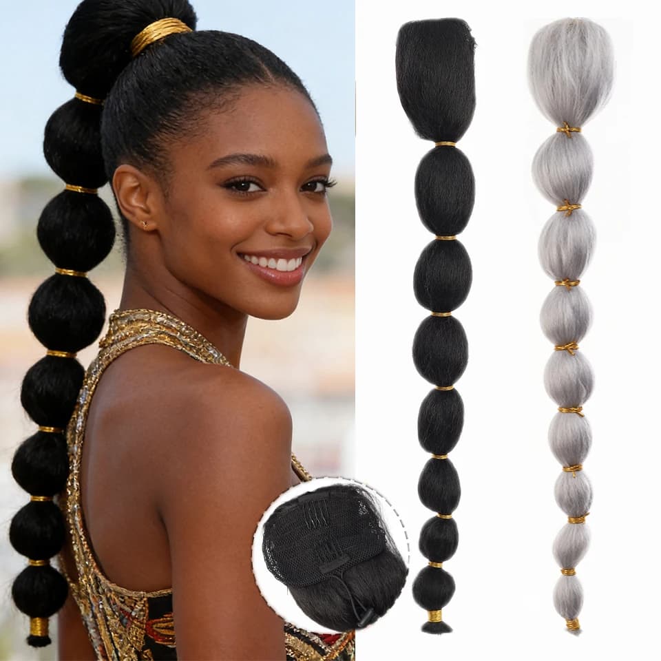 Extended licenses Designers also selected these stock photos Synthetic Hair Extension Afro Puff Long, Liscia Yaki, Lantern Trek, Clip Horsetail with Color Women's Horn