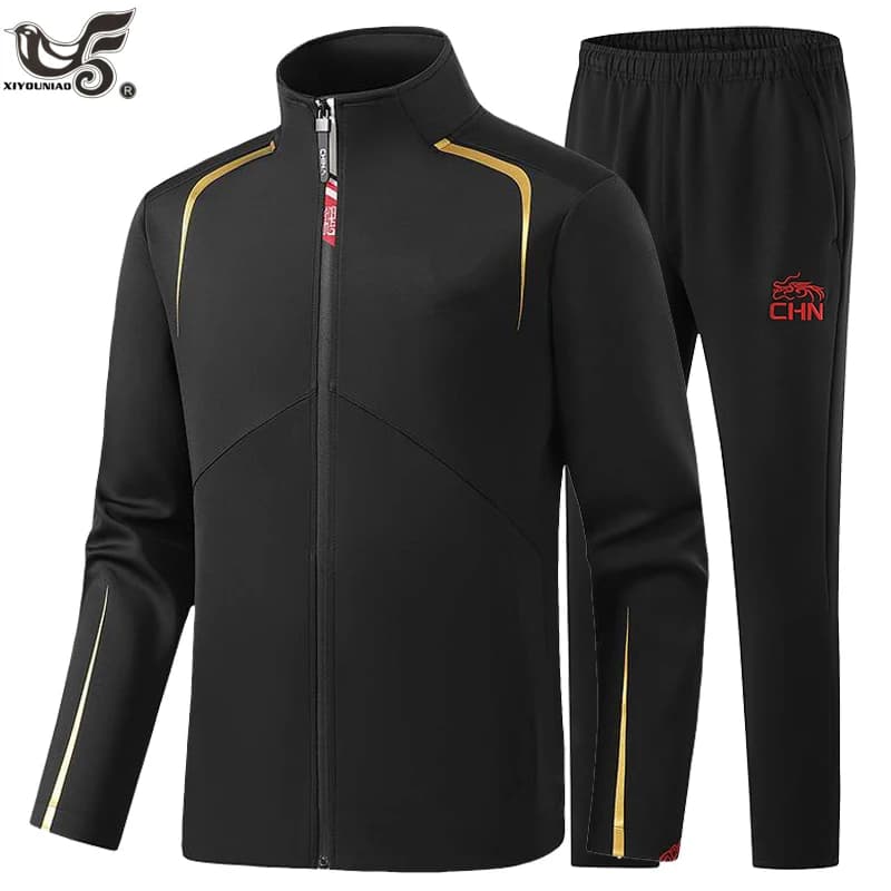 Abbigliamento sportivo da uomo Autunno Casual Tute da basket Set da uomo Capispalla Giacca + Pantaloni sportivi Pantaloni da corsa Tuta sportiva Abbigliamento da uomo