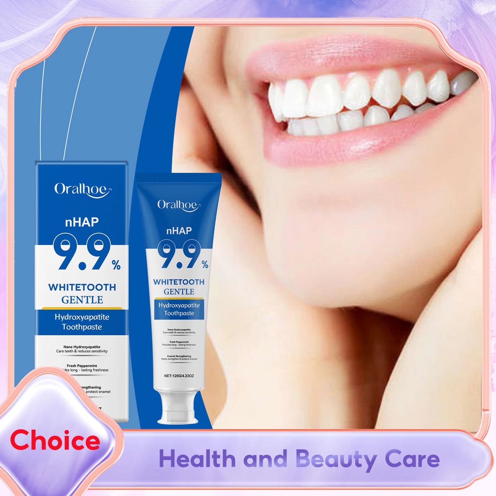9.9% Hydroxyapatite Toothpaste Tooth Whitening Tooth Protective Cleansing Oral Cleaning Fresh Macchie Removal