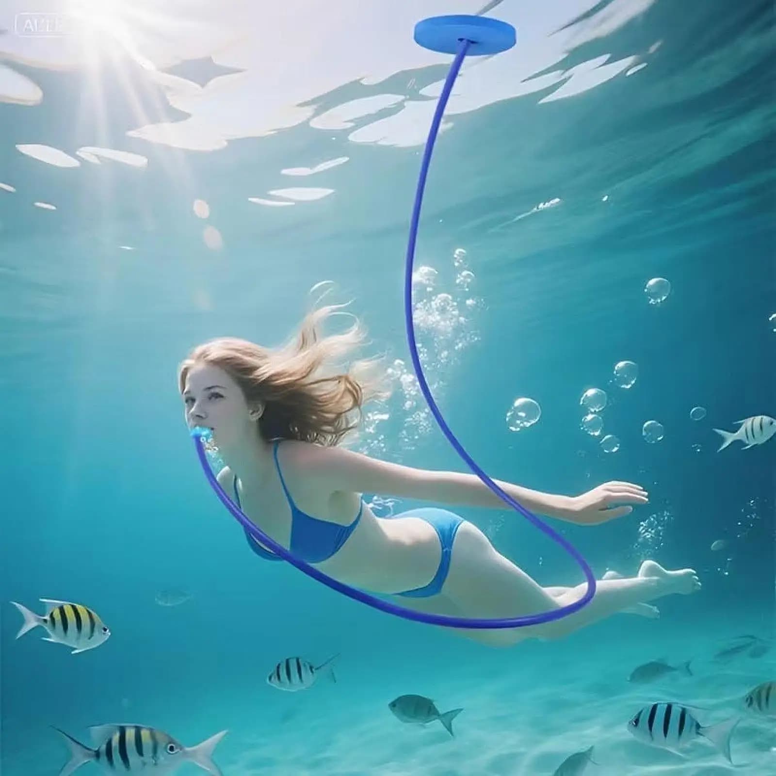 Diving Snorkel Silicone Portable Full Dry Breathable Tube for Swimming Underwater Diving Equipment and Aquatic Sports