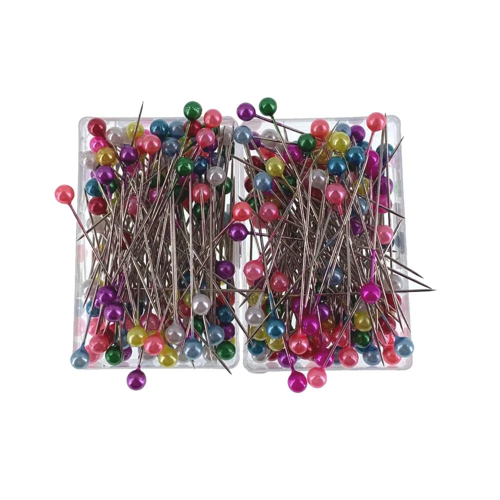 100pcs 4.0cm round pearl head needles sewing straight pins for clothing tools positioning