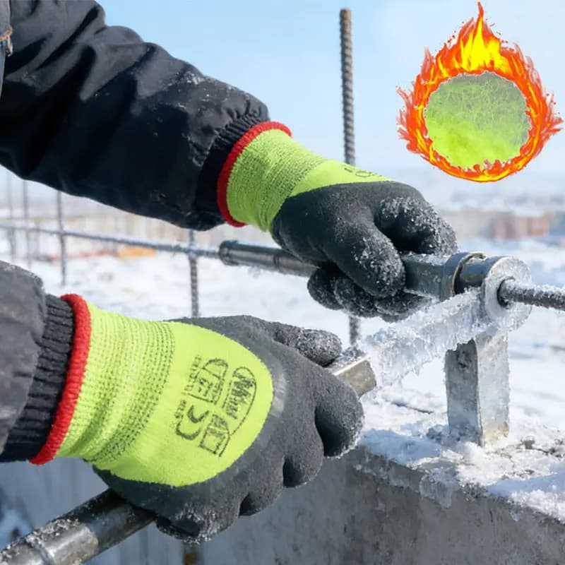 4 pezzi/2 paia di guanti termici invernali anti-congelamento, guanti da lavoro protettivi per esterni a -30°C
