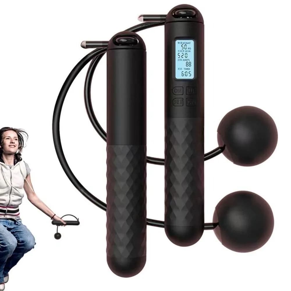 Portable Cordless Ropeless Jump Rope With Counter Anti-Skid Counting Skipping Rope Smart Weight Loss Digital Skip Rope Home Use