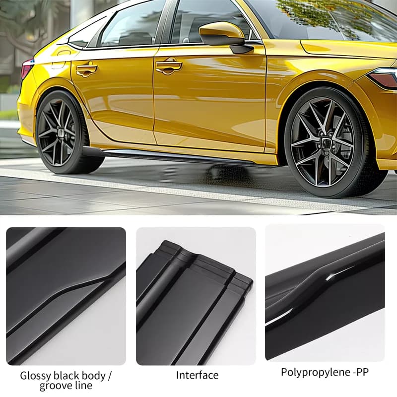 2.2M/86.6" Side Skirts Extension Rocker Panel Splitter For VW Volkswagen For Golf MK6 MK7 MK7.5 For GTI R GTD ABS Side Skirt