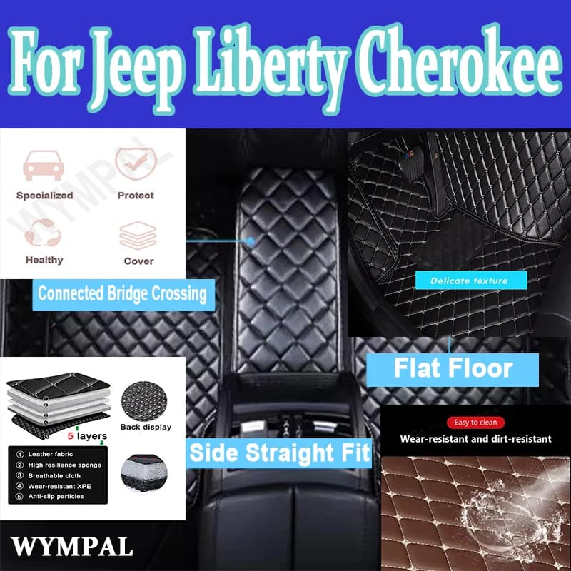 Luxury Car Car Mats for Jeep Liberty Cherokee KJ 2002 ~ 2007 Classical Version Car Mats Alfombrillas Car Car Waterproof Mats