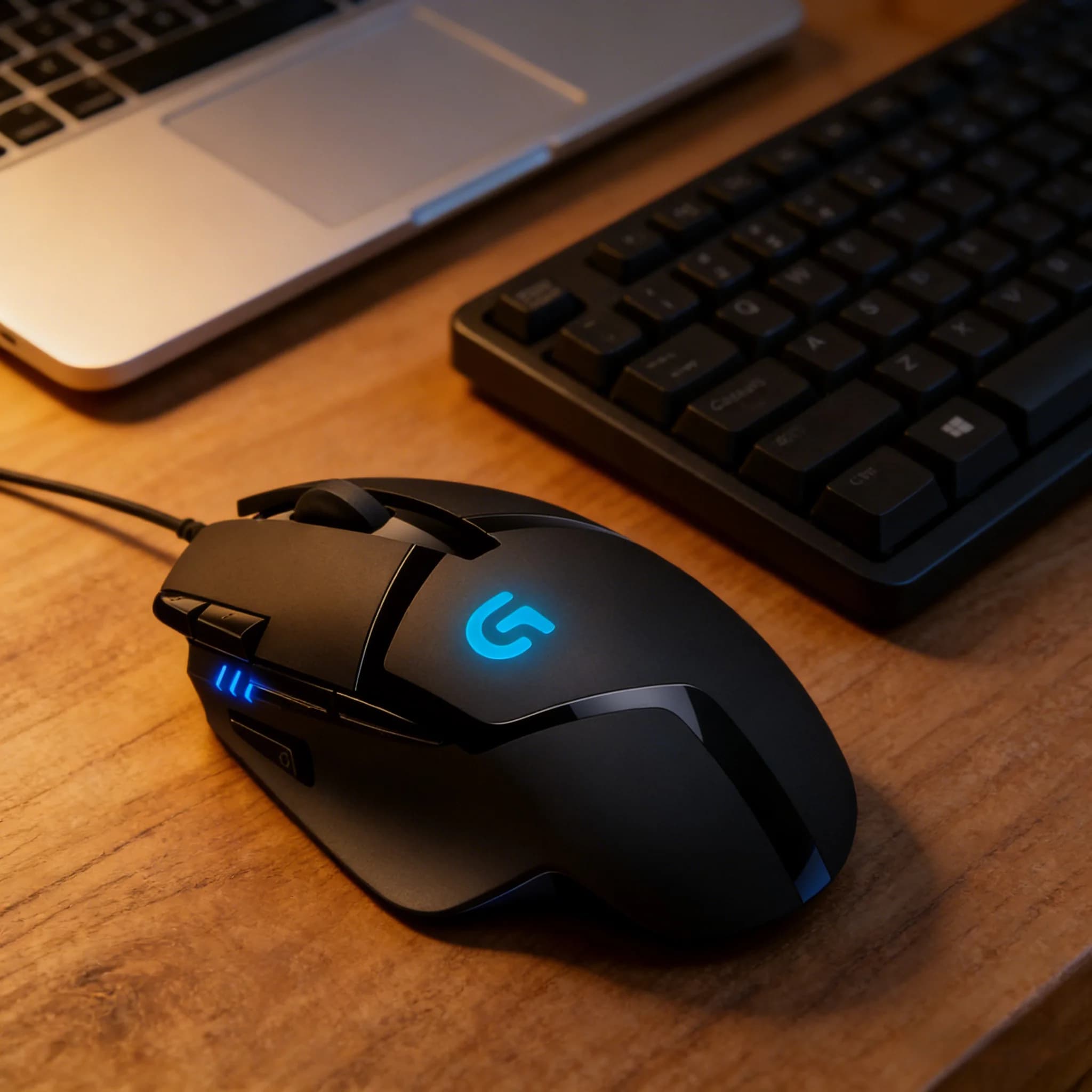 Mouse da Gaming Logitech G402 Cablato con Motore Delta Zero Fusion, 4000 DPI, Design Leggero per Desktop, Laptop e Gamer