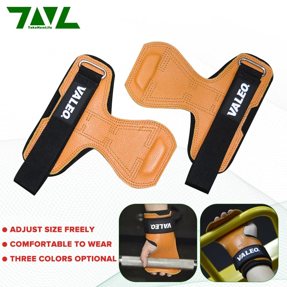 Premium Bovine Leather Gym Gloves Weight Lift Belts Anti-slip Lifting Grips for Stack CrossFit Powerlifting Palm Protection