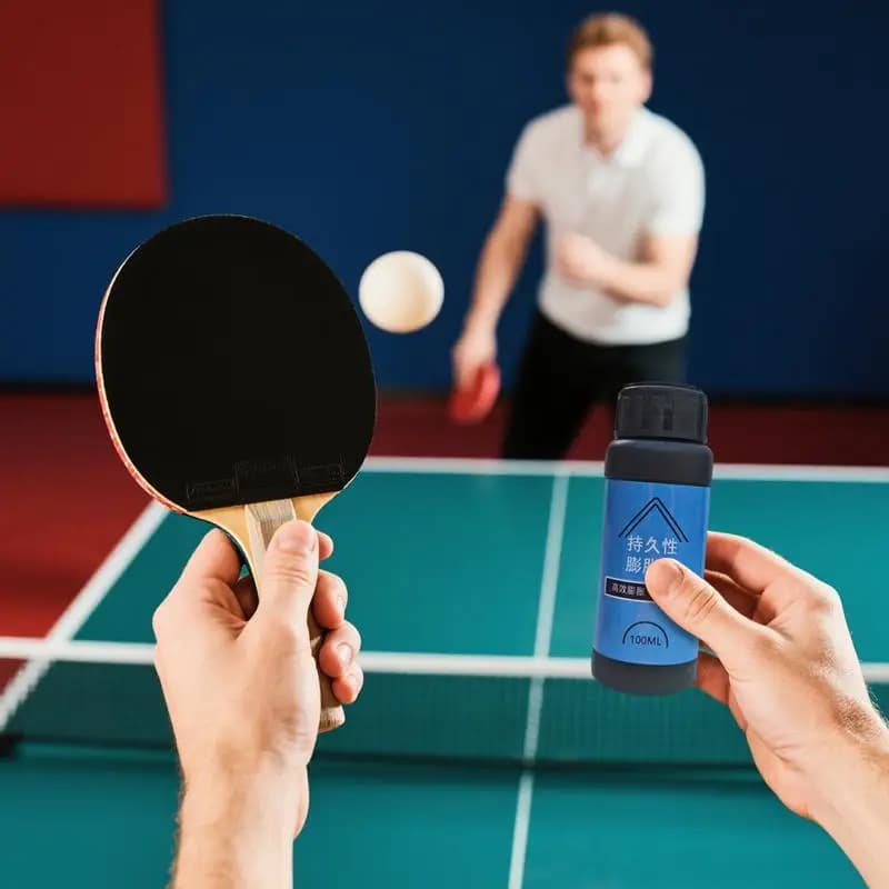 Detergente per racchette da ping pong portatile da 100 ml con spazzola Attrezzatura efficiente per la pulizia per la pratica e