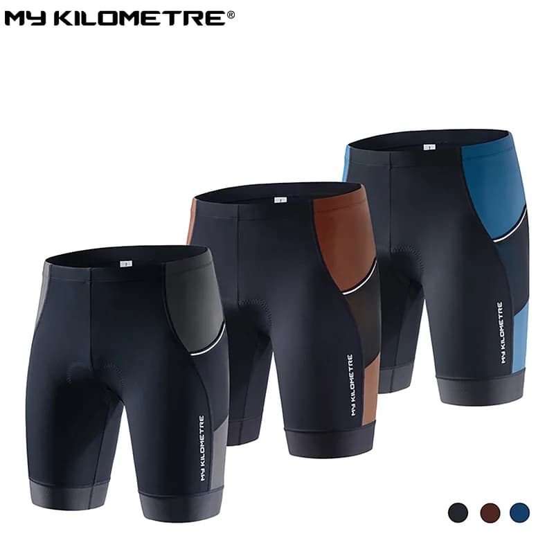 MY KILOMETRE men's triathlon shorts - 3 in 1 for swimming, cycling and running with quick drying padded bottom, cycling clothing, running and swimming