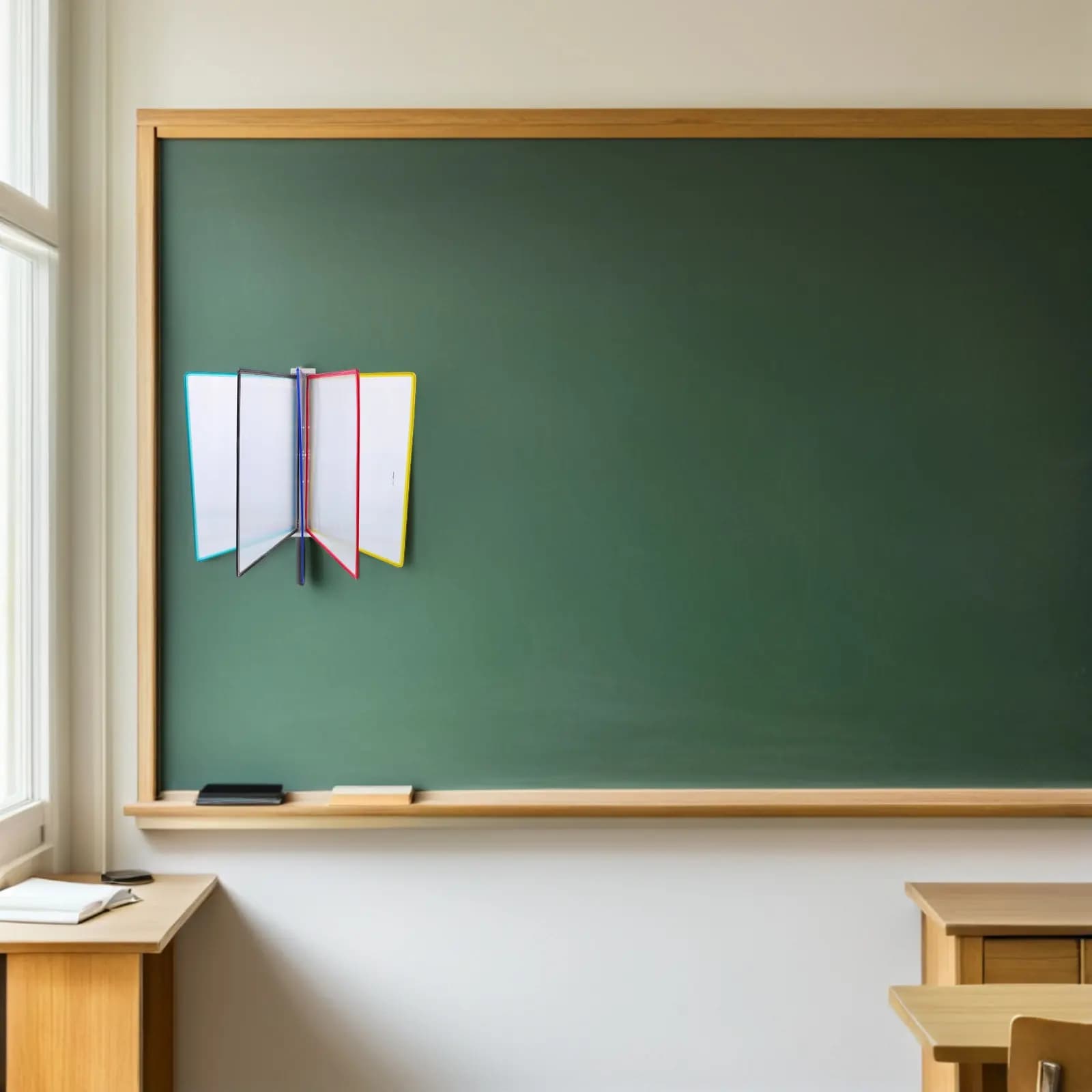 Portadocumenti da Parete A4 con 5 Scomparti, Espositore per Riviste, Organizzatore per Ufficio, Aula e Spazi Pubblici
