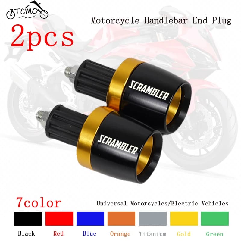 For Ducati Scrambler 400 800 1100 Scrambler1100/800/400 Motorcycle Grip Handle Bar Ends Handle Bar Grips Cap Anti Vibration Plug