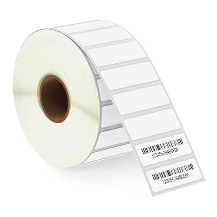 1.5" x 0.5" 38 mm x 13 mm File Folder and Address Labels Compatible with Zebra and Rollo Label Printer, Premium Adhesive and Pe