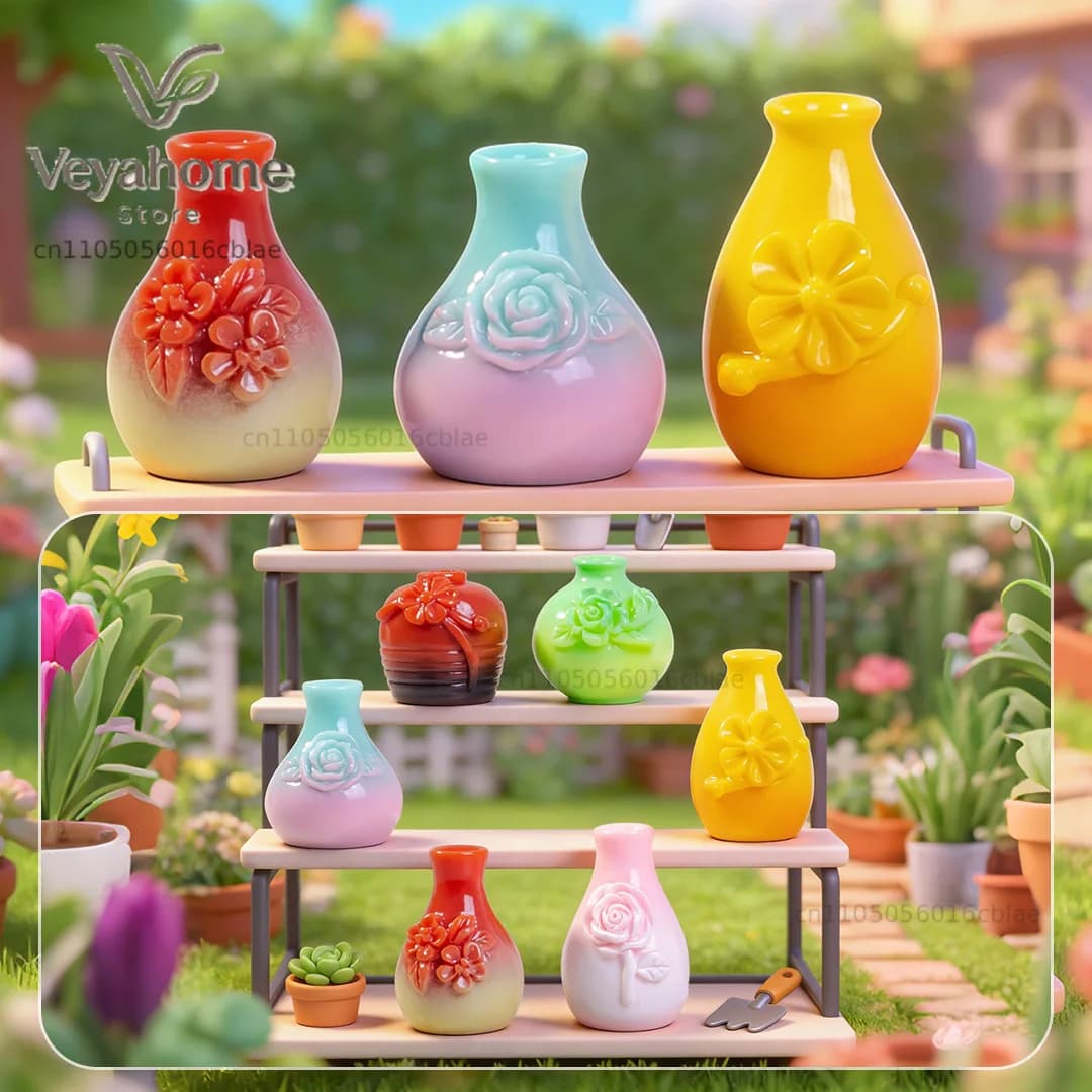 Vase flower pot potted plant DIY resin handicraft decorative accessories desktop car office ornament