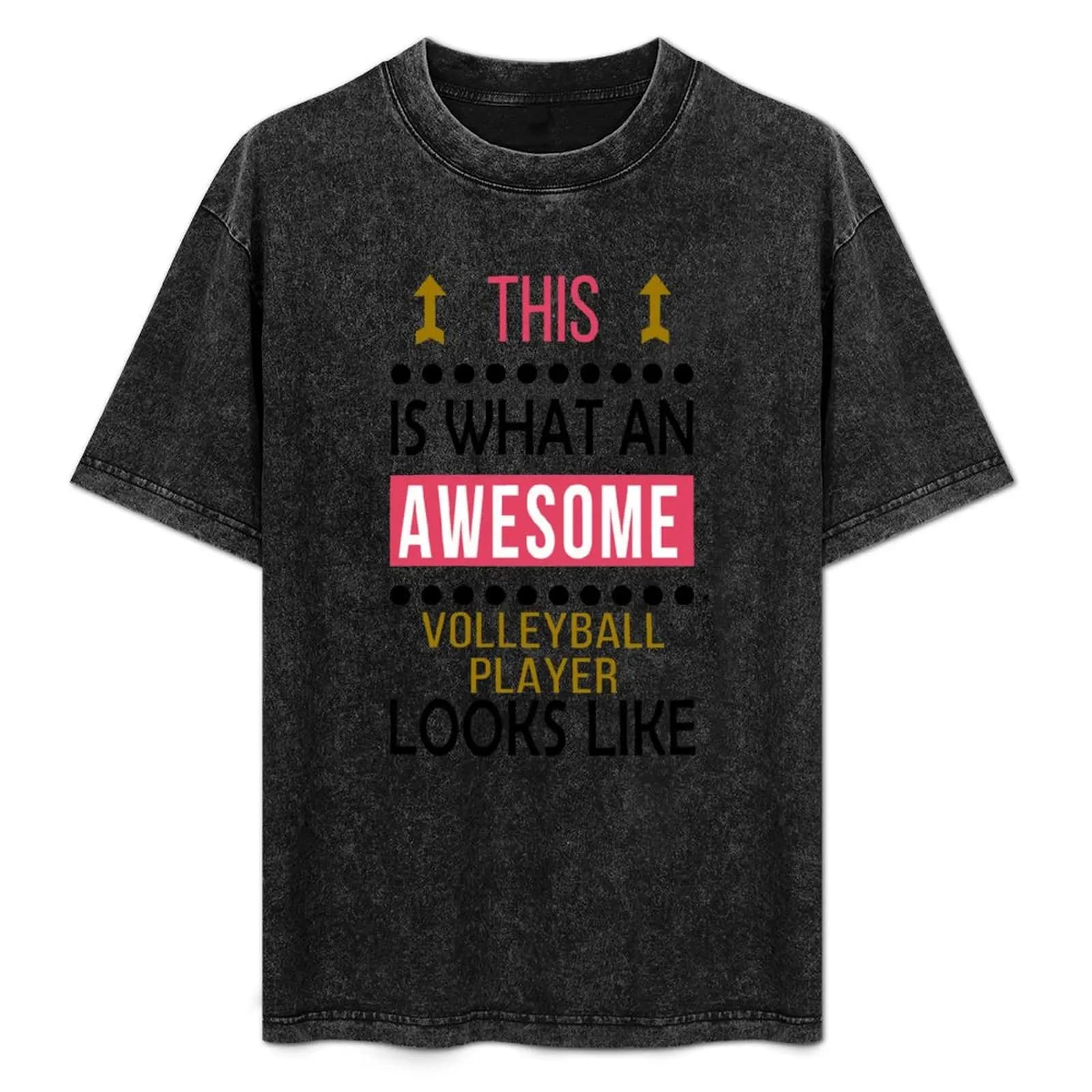 T-shirt divertente per giocatore di pallavolo, look fantastico, compleanno, Natale, t-shirt casual da lavoro