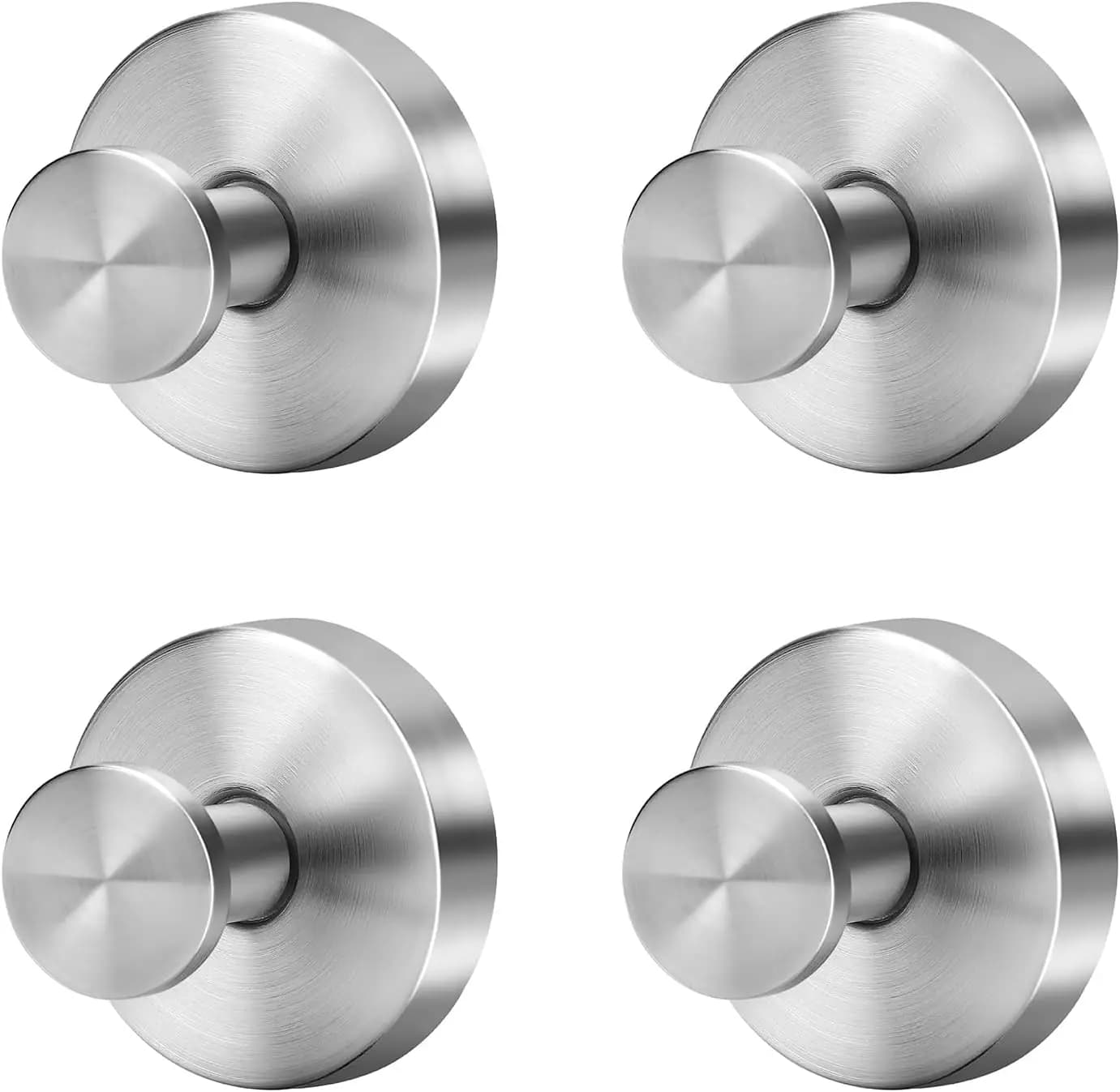 Ganci a ventosa argentati impermeabili per doccia - Ganci appendi asciugamani in acciaio inossidabile senza foratura per pareti del bagno, cucina, vetro, specchio