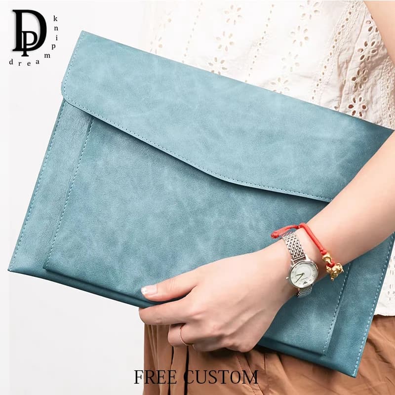 Borsa per documenti A4 in pelle con lettere personalizzate con incisione del nome Borsa per documenti da donna di lusso Borse per ufficio multifunzione per uomo d'affari