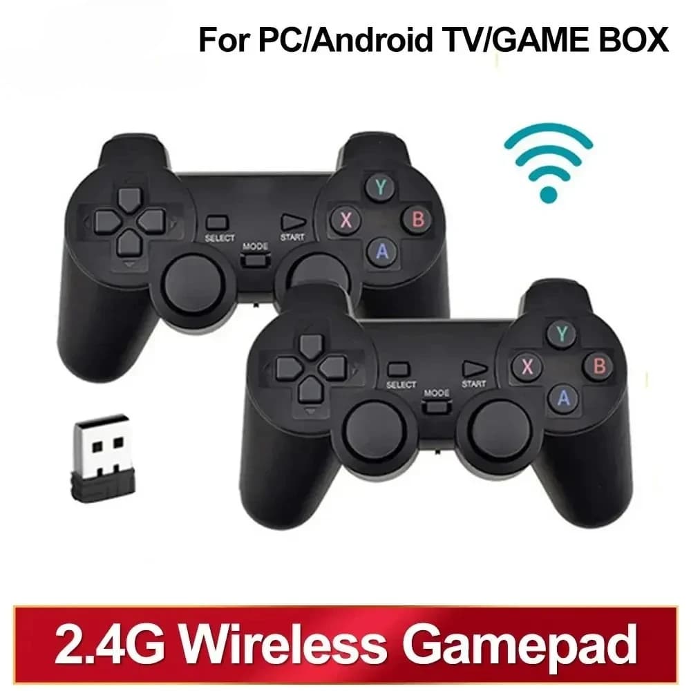 2.4 GHz Instant Response Gamepad Wireless Game Controller with Dual Vibration for PC/TV Android/Play Box USB Receiver Plug & Play