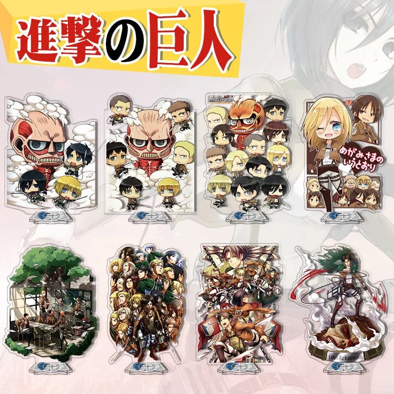 Attack on Titan Acrilico Stand 41-80 Figura Anime Custom Made Dropshipping All'ingrosso One Piece Merchandise Regalo da collezione per