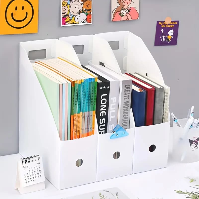 Fermalibri da 3 pezzi, organizer per file da scrivania, supporto per libri da scrivania, scaffale per libri per studenti, scaffale per scrivania da ufficio