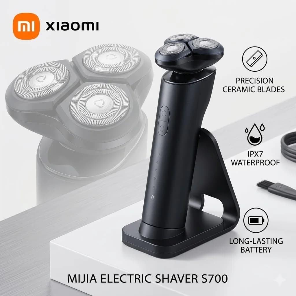 XIAOMI MIJIA S700 Electric Shaver Trimmer For Men Triple Blade Razor Shaving Beard Machine Dry Wet Beard Trimmer Clipper Shavers