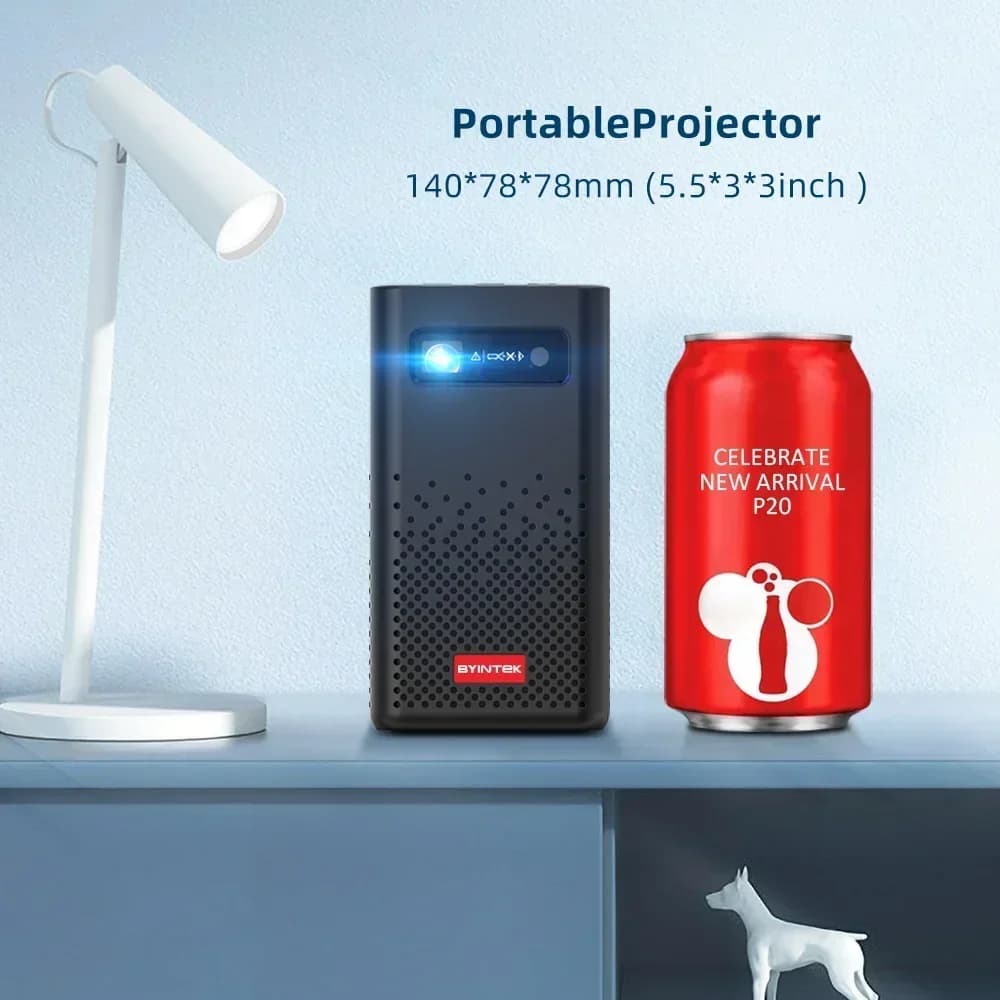 2026 BYINTEK P20 Mini Dlp Led Smartphone Projector 3D 4K Portable Android Wifi Home Theater 1080P Projector For Family