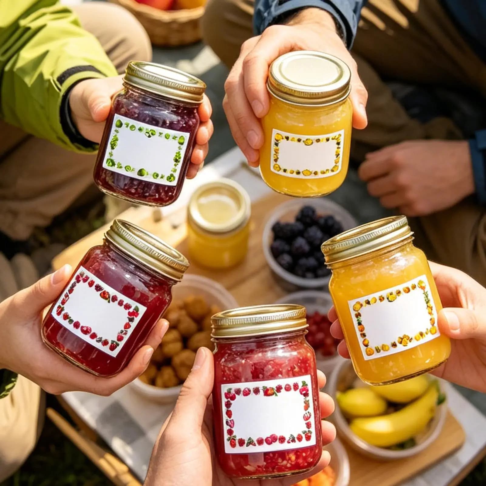 Etichette per contenitori alimentari, 1000 pezzi, etichette vuote rimovibili per barattoli, per cucina, dispensa, congelatore, sacchetti, preparazione pasti, vino