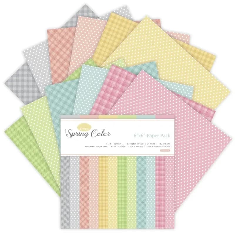 Spring Colors Craft Paper Pads for Cutting Dies Art Background Origami Scrapbooking Card Making