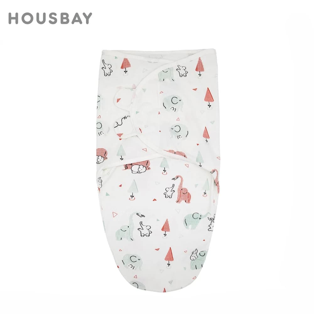 Sacco nanna neonato estate sottile Baby Swaddle Wrapping Cartoon elefante Sleepsack 0-6 mesi ragazze ragazzi coperta 0.5 TOG