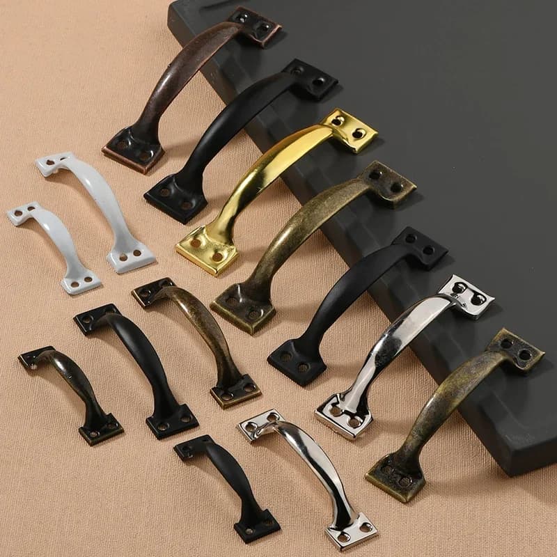 3.9/5.5 inch bow-shaped iron handle Vintage drawer cabinet furniture door handle garage sheds knob for door handles Hardware