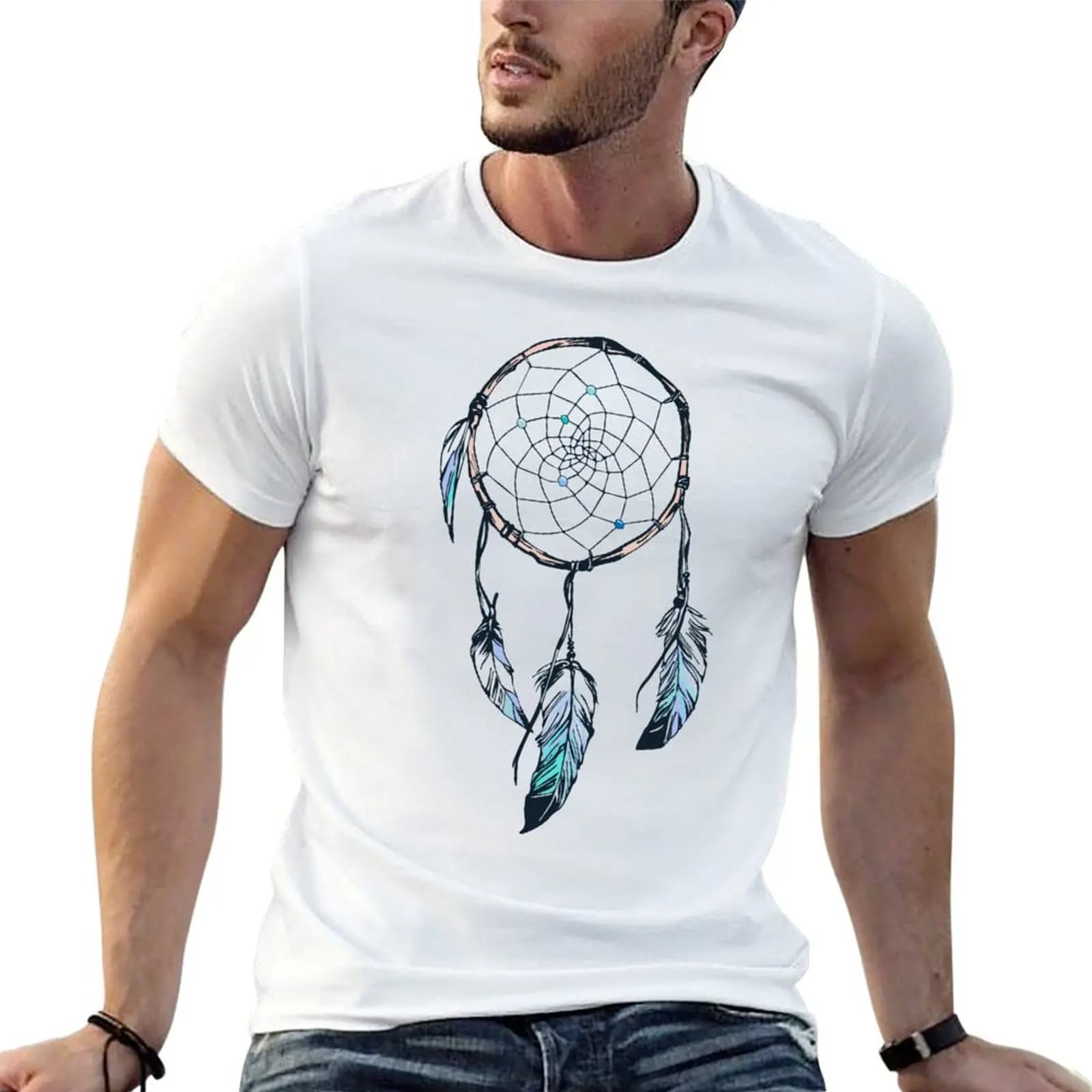 Dreamcatcher - Never Stop Dreaming T-Shirt Sporty Breathable Short Sleeve T-Shirt