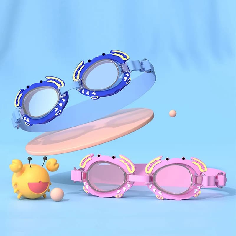Professional anti-fog and anti UV lenses for children, swim glasses, waterproof and adjustable silicone swimming