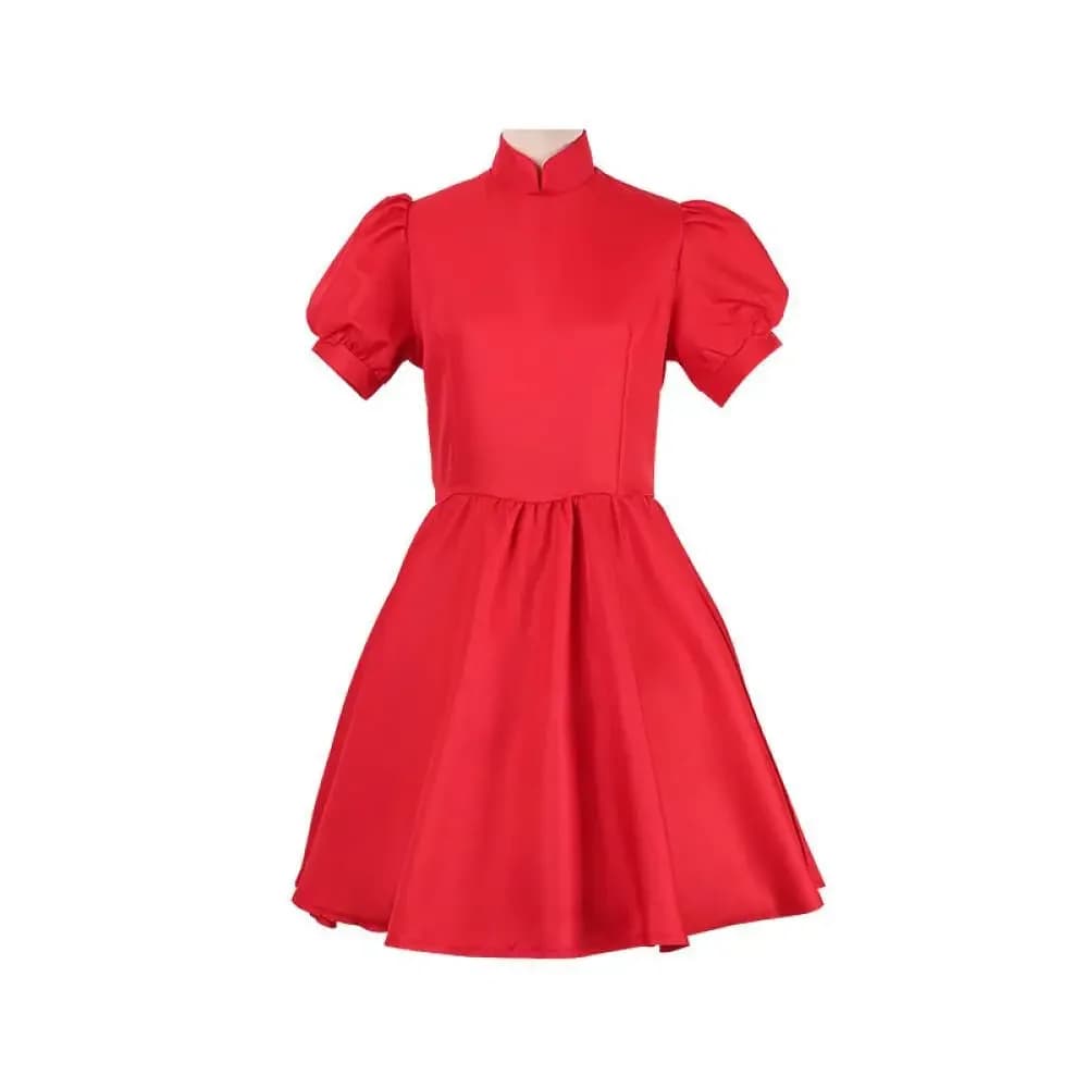 On The Cliff Abito rosso Anime Ponyo Costume Cosplay Halloween Lolita Cos Uniformi per bambini adulti Gioco di ruolo Abbigliamento di carnevale