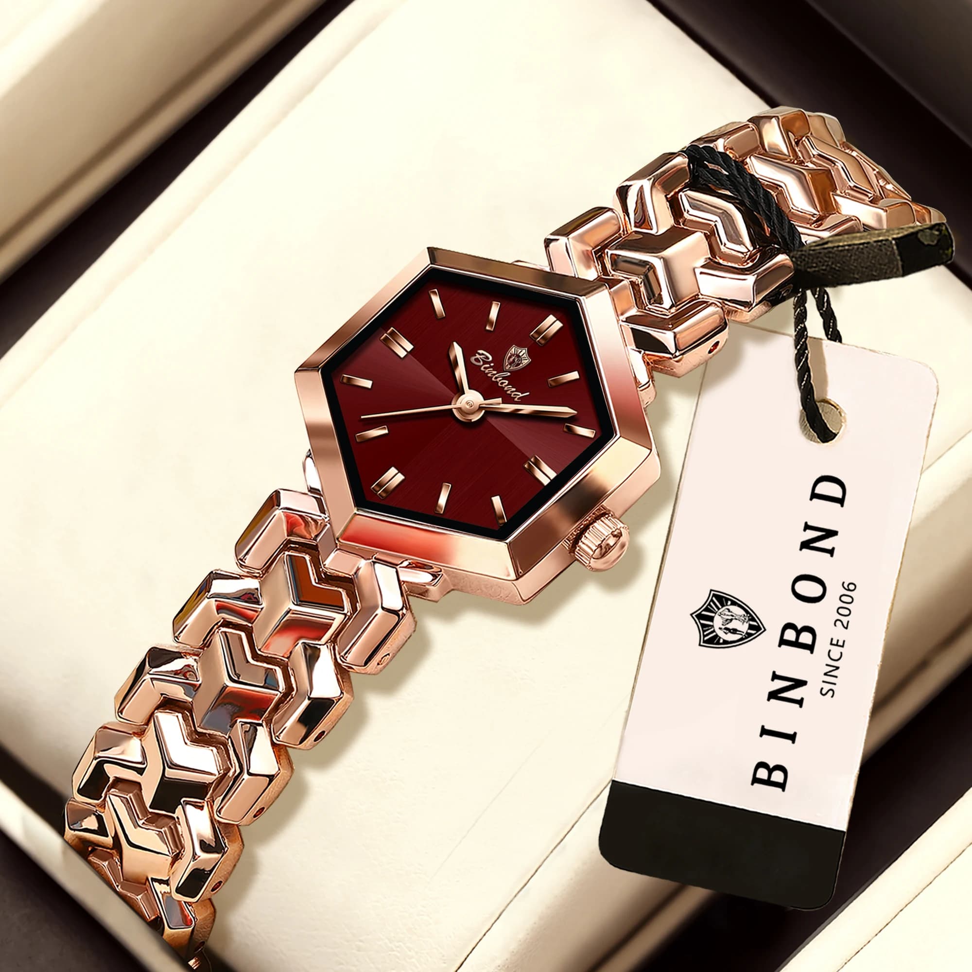 BINBOND Free Ship Orginal Luxury Quartz Watches For Women Precise Durable Waterproof Ladies Watch Casual Wristwatch Reloj