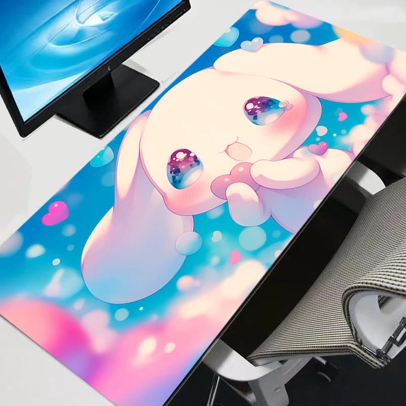 Tappetino per Mouse Cinnamoroll, Durevole e Grande, per Gaming e Tastiera, XXL, per Scrivania PC