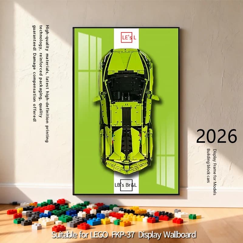 Display Wallboard With Frame legof1 Suitable for LEGO 42115f1 lego technic sian fkp 37 building block car Wall Mount Holder