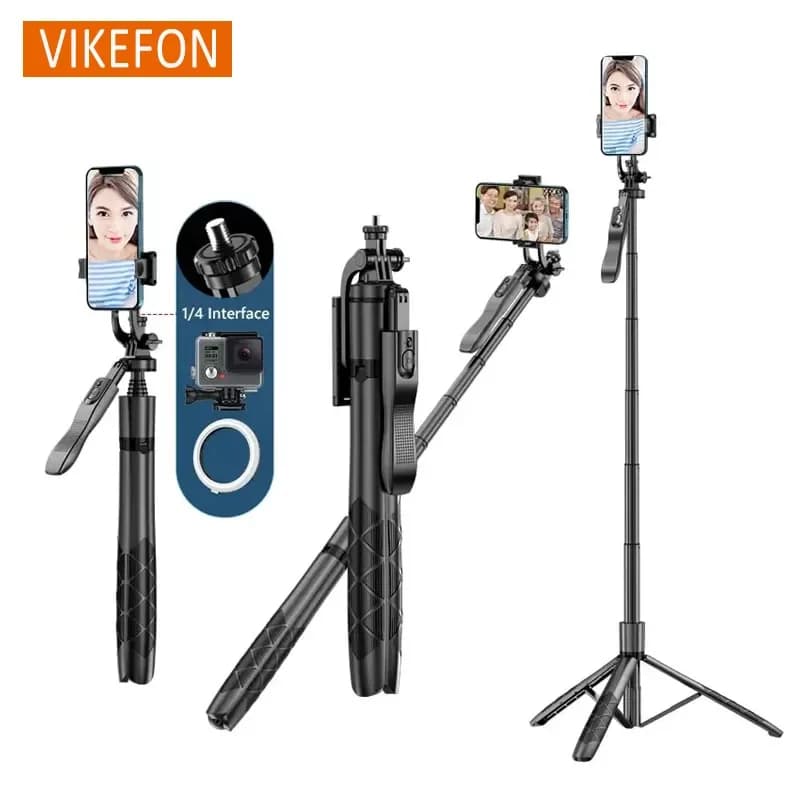 KEELEAD Wireless Selfie Stick tripod L16 1530mm foldable monopoly for Gopro Action camera smartphone iPhone 13 14 Xiaomi