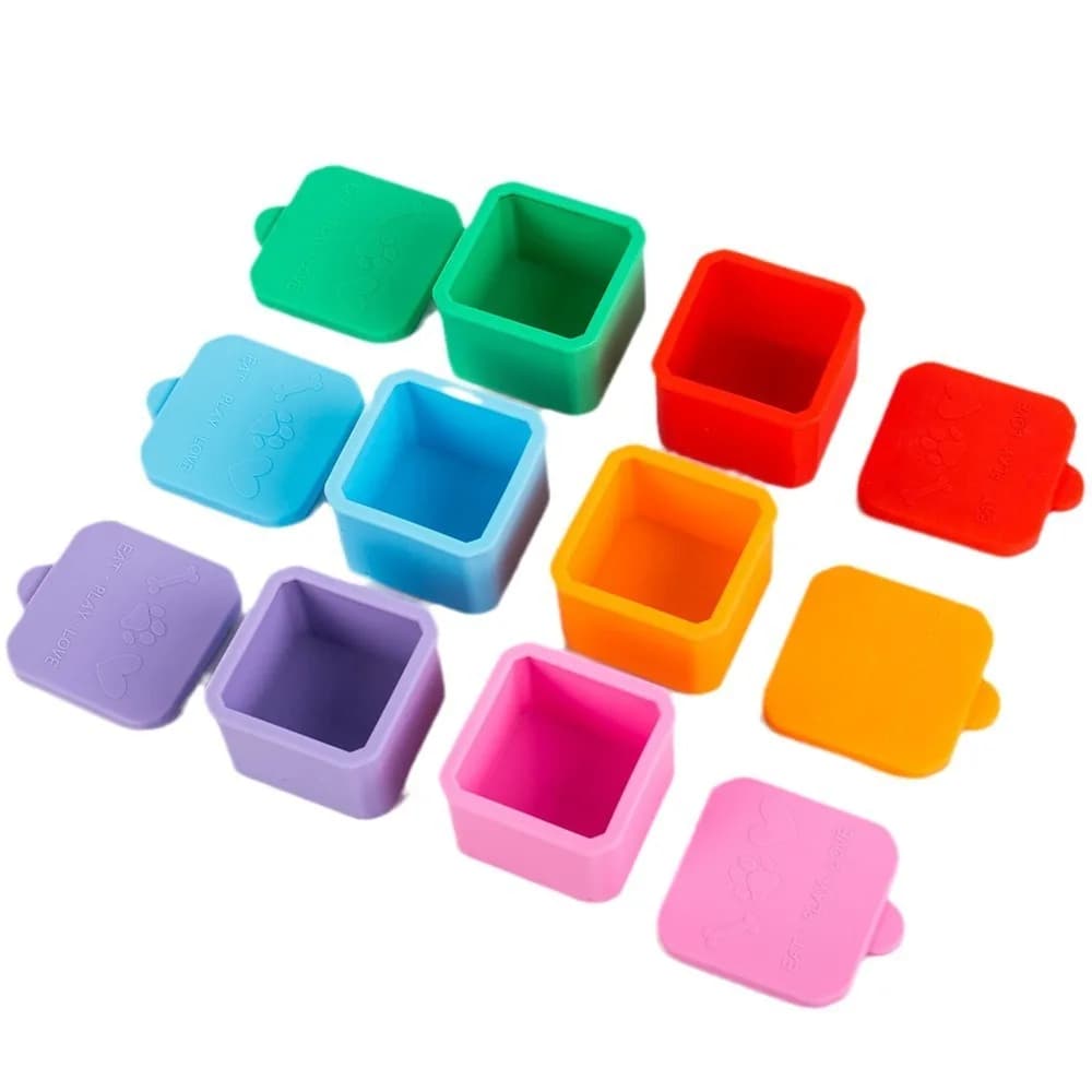 1/3 pezzi scatola di distribuzione degli alimenti in silicone contenitori pratici riutilizzabili per snack contenitori per pranzo da 2/4 pollici tazze di salsa