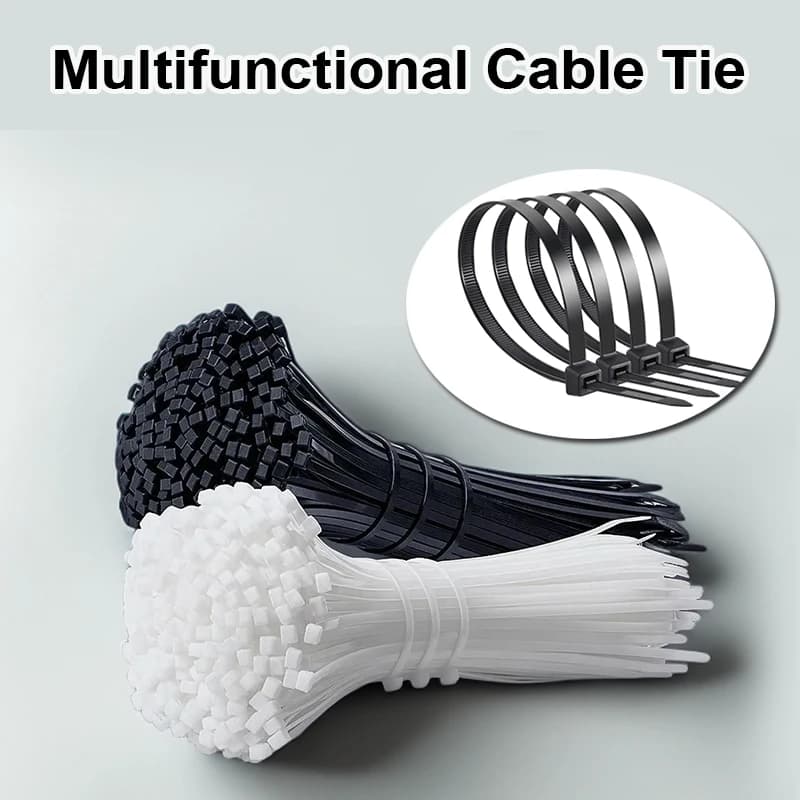 400PCS SELF‑LOCKING CABLE TIE, BLACK MULTI‑FUNCTIONAL WIRE HARNESS TIE, WIRE SORTING TIE, FENCE FIXING TIE, WHITE WIRE HARNESS STORAGE WIRE HARNESS TIE, BINDING FIXING TOOLS, WIRE HARNESS SORTING, DIY MANUAL BINDING ACCESSORIES.