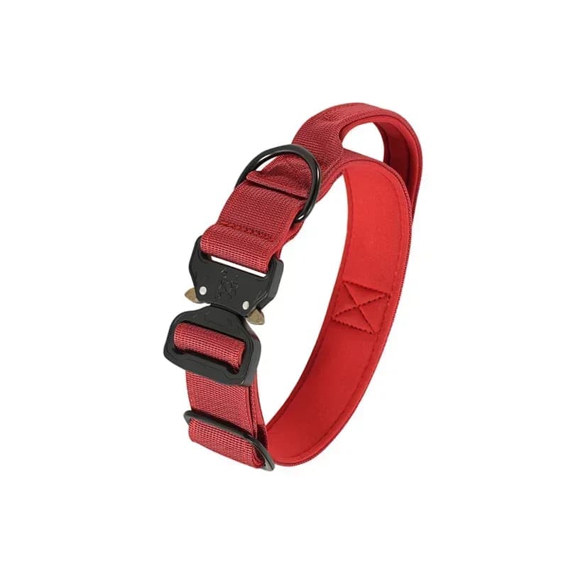 Collare per cani in nylon regolabile alla moda, robusto e durevole con manico per accessori per addestramento all'aperto per cani medie da pastore tedesco