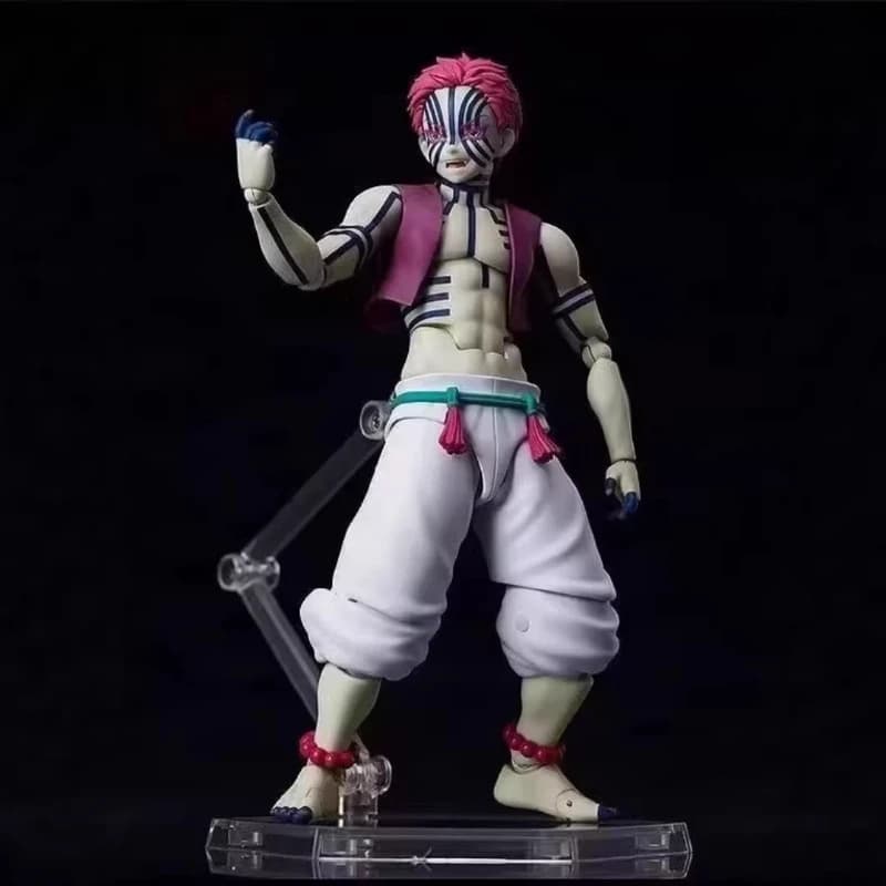 Action Figure Akaza da 15 cm, Demon Slayer Upper Moon Three, con Articolazioni Posabili, Modello GK da Battaglia, Statuetta da Collezione, Regalo per i Fan degli Anime