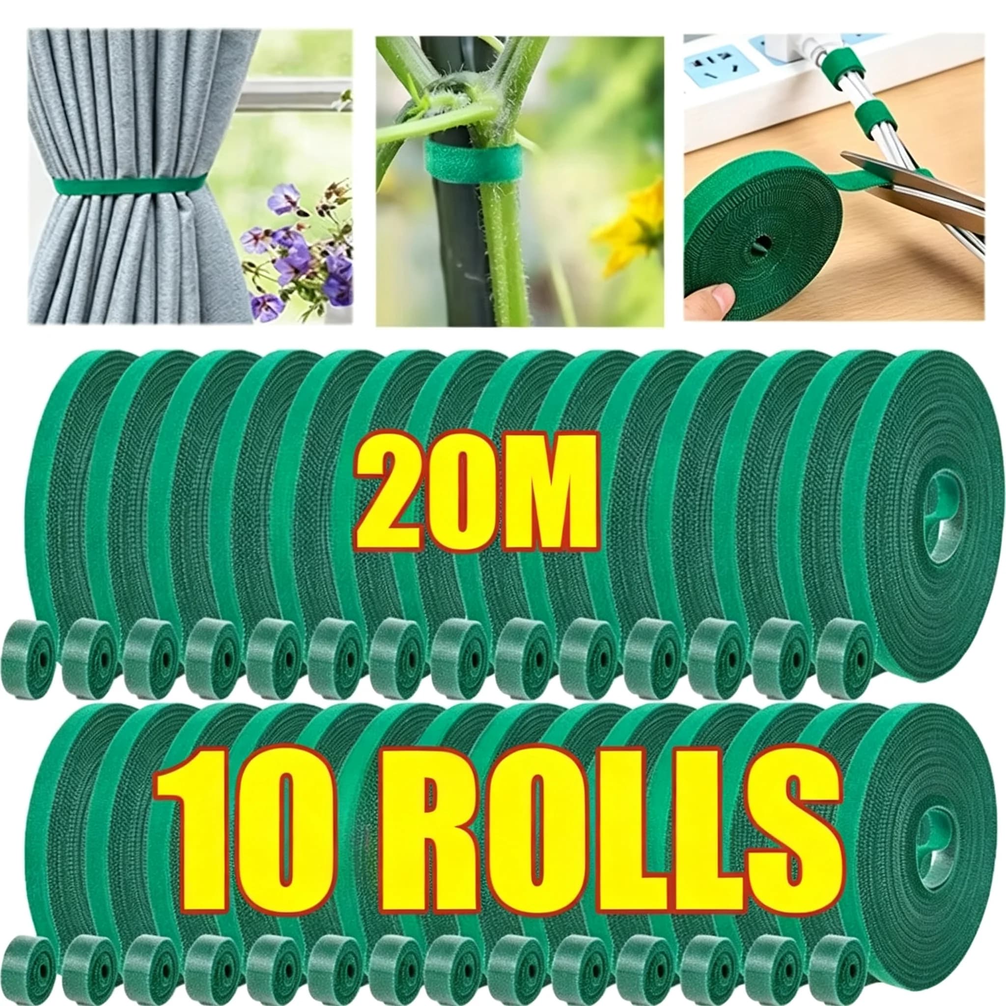 Plant Ties Plant Bandage Hook Tie Loop Adjustable Plant Support Reusable Fastener Tape for Home Garden Accessories
