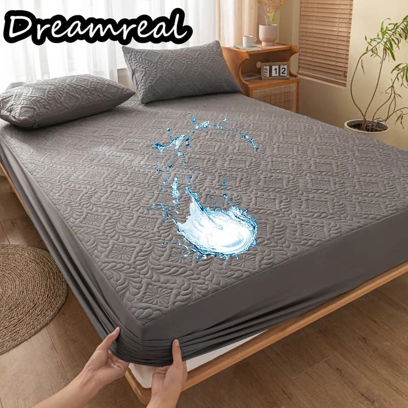 Waterproof Dreamreal Cover with Elastic, for Single Bed/Matrimonial/Queen/King, Mattress Protection Unit