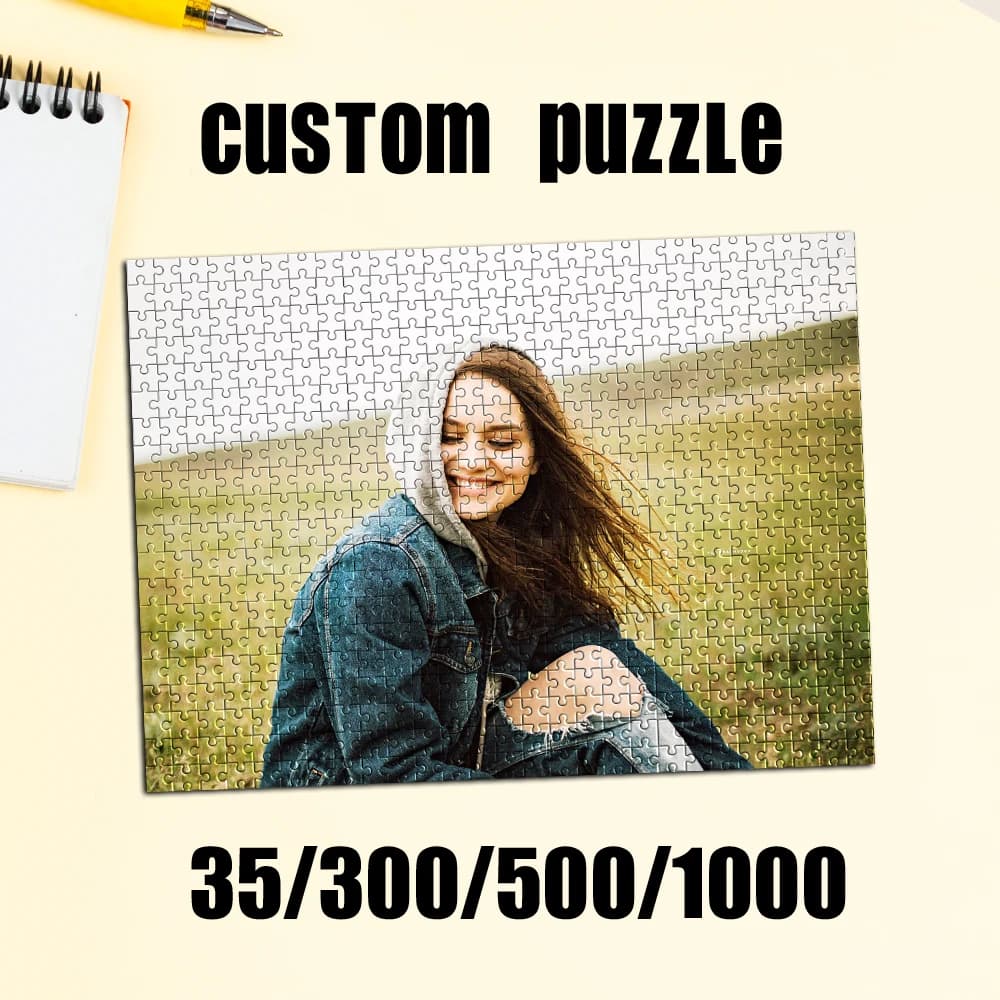 35/300/500/1000pcs Personalized Custom Photo Puzzle photo Custom Puzzles From Photos Ideal Gifts For Him Her Family Friends