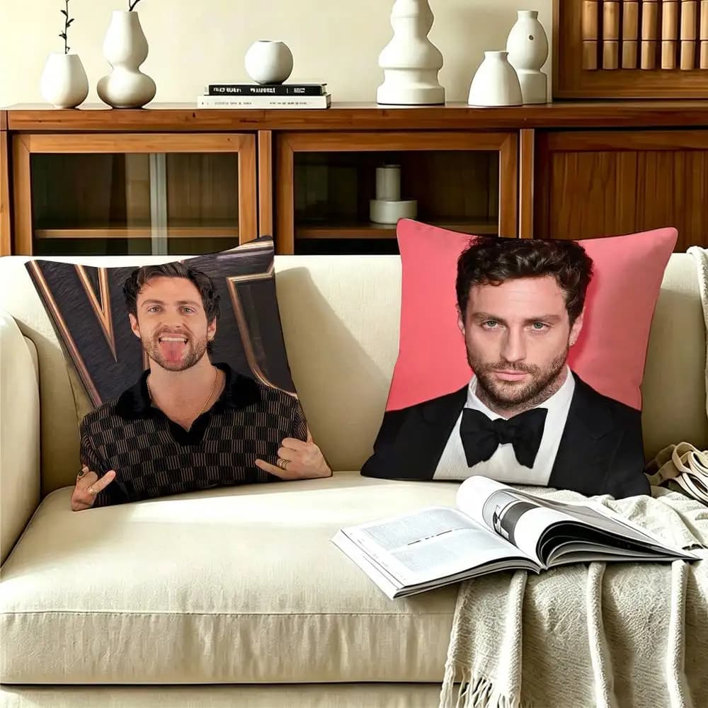 Cool A A-Aaron Taylor J-Johnson Double-sided print Pillow Case Pattern Printed Pillowcase For Living Room Sofa Cushion Cover